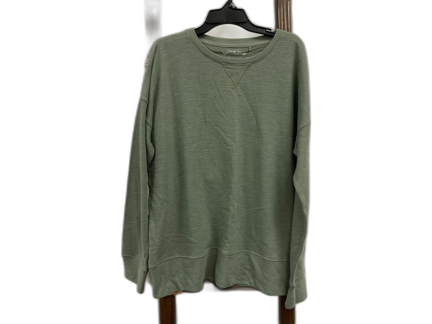 Chloe & Lola Loungewear L/Sleeve Top Cotton Blend Green Ladies Sz S NEW