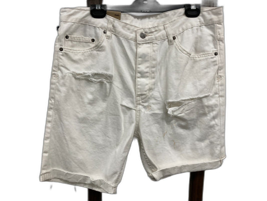 Ksubi Chopper Shorts Relaxed Rise, Slim Leg, Cut Off White Mens Sz 36 Rp$160 NEW