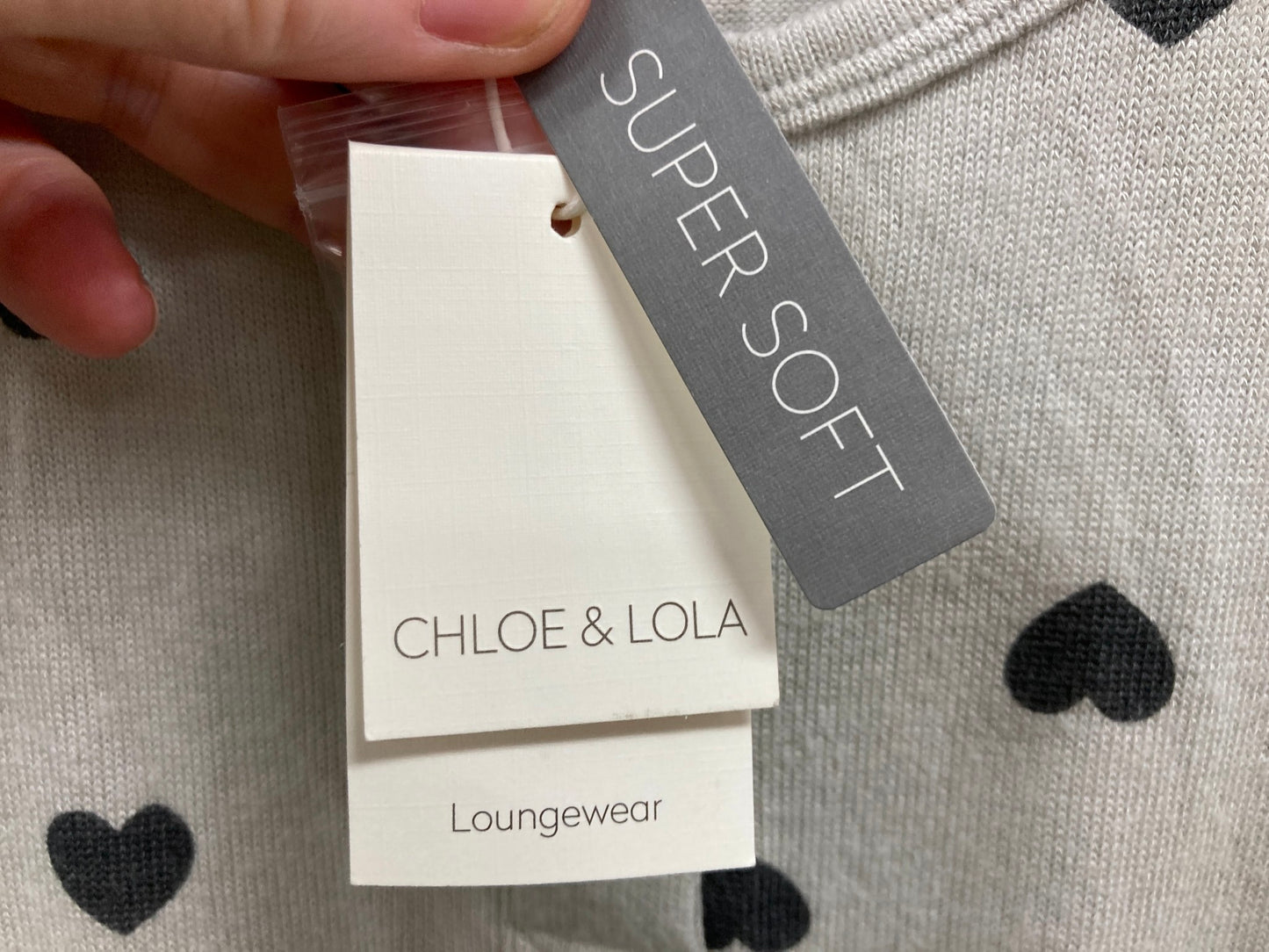 Chloe & Lola Super Soft Loungewear L/S Top Grey Top Ladies Sz S NEW