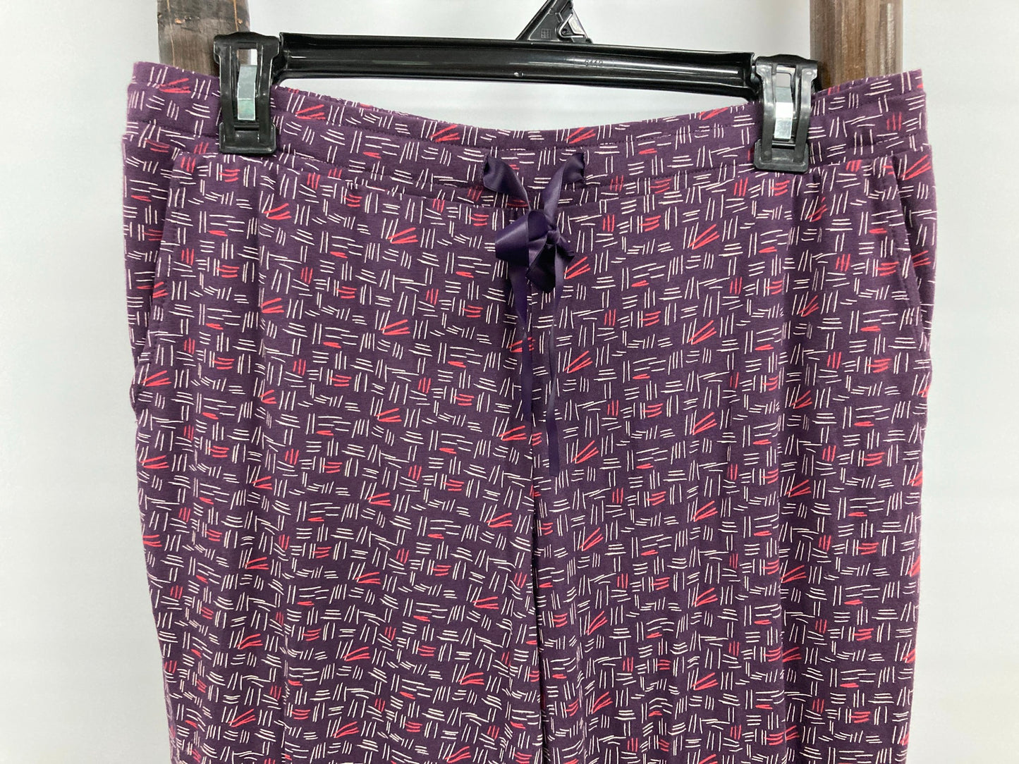 Schiesser Mix & Relax Pajama Pants Elastic Waist Purple Ladies Sz L NEW