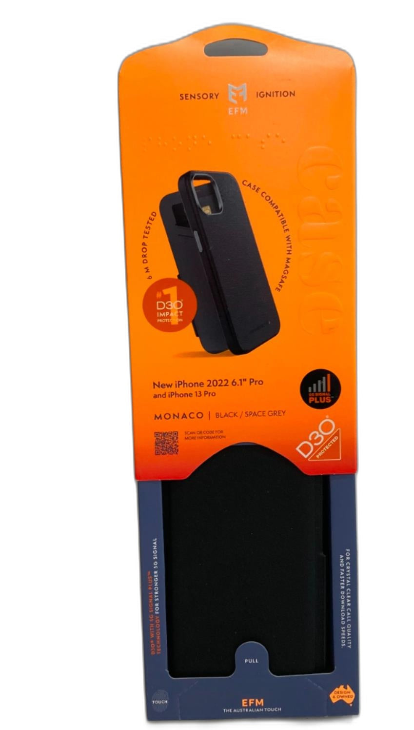 Sensory Efm Ignition 6M Drop Tested Iphone 13Pro Phone Case Black NEW