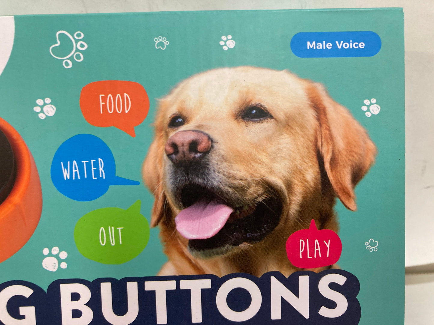 Vocal Pups 4 X Dog Buttons Communication Starter Pack 1 Male Voice NEW