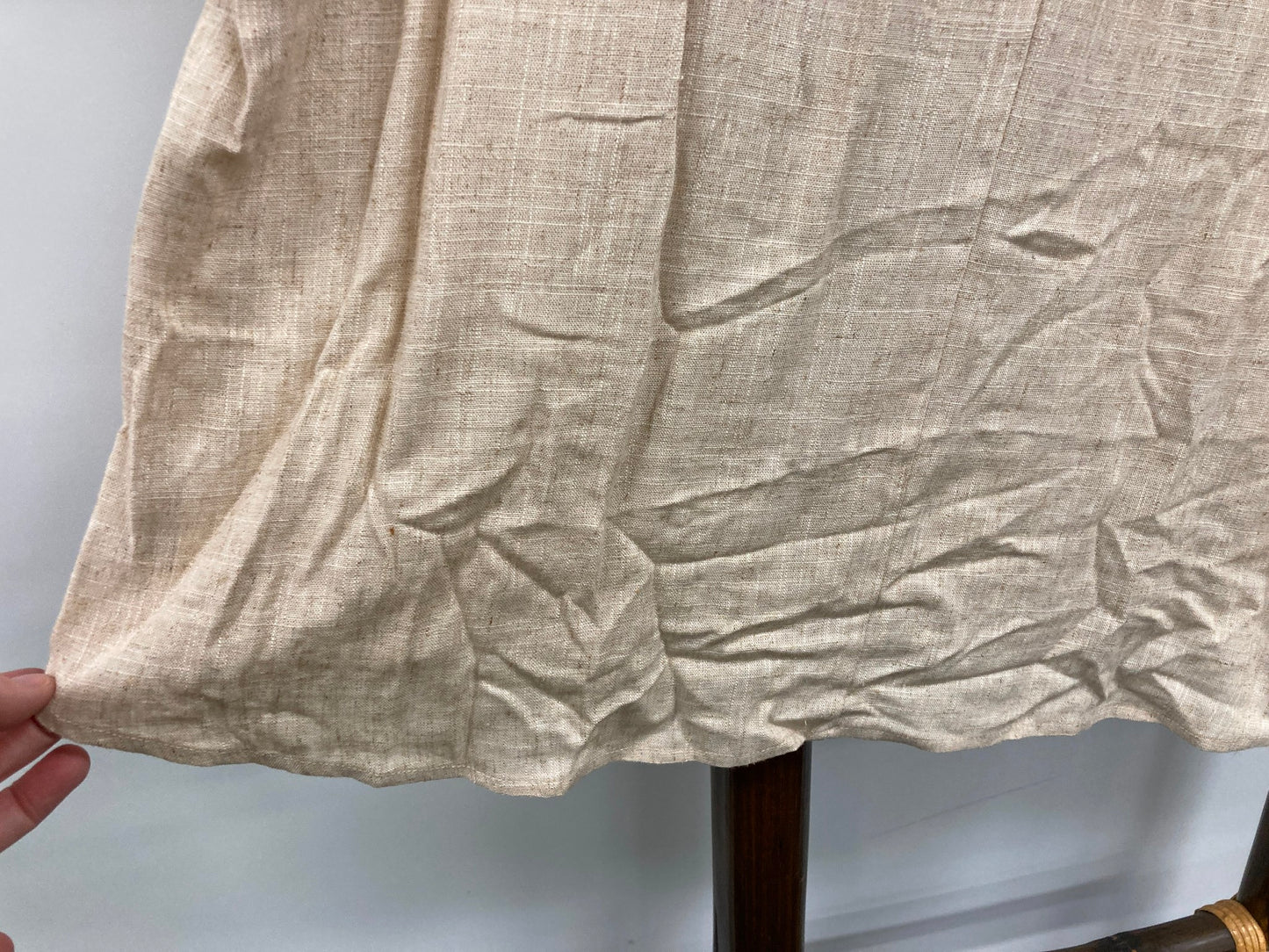 Target Curve Shirred Detail Top Linen Blend Natural Ladies Sz 16+ NEW