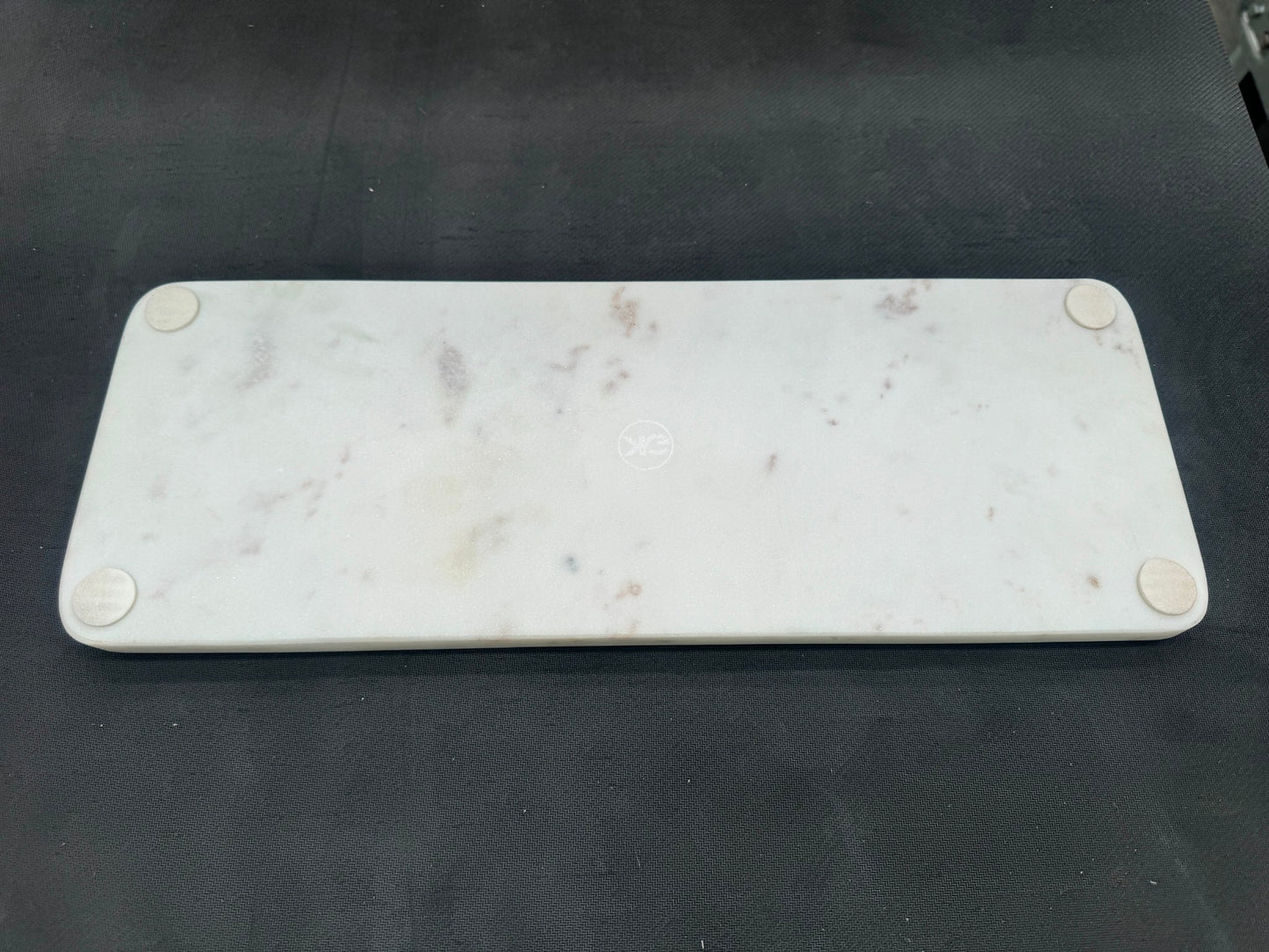 Gauri Kohli Handcrafted Goldfin Marble Cheese Board 48 X 18Cm NEW