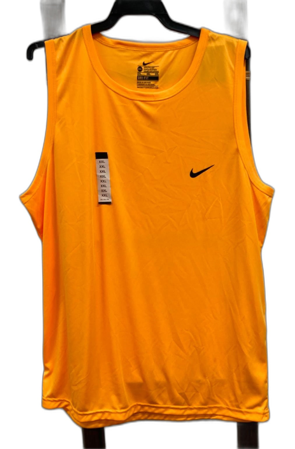 Nike Dri Fit Activewear Tank Athletic Cut Orange Mens Size 2Xl NEW