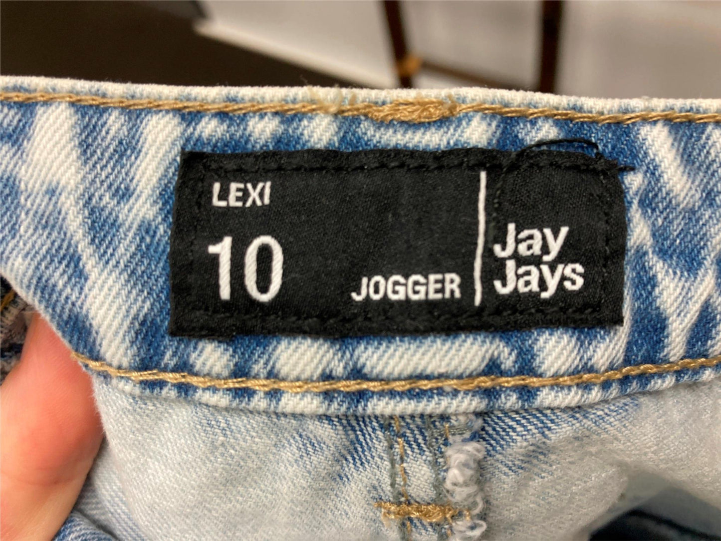 Jay Jays Lexi Jogger High Rise Cotton Jeans Blue Ladies Sz 10 NEW