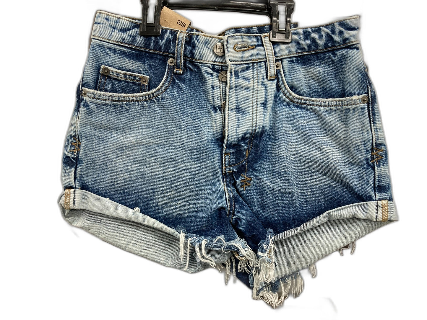 Ksubi Rollin Out Short Jink Denim Shorts Blue Ladies Sz 23 Rp$159.95 *Hole NEW