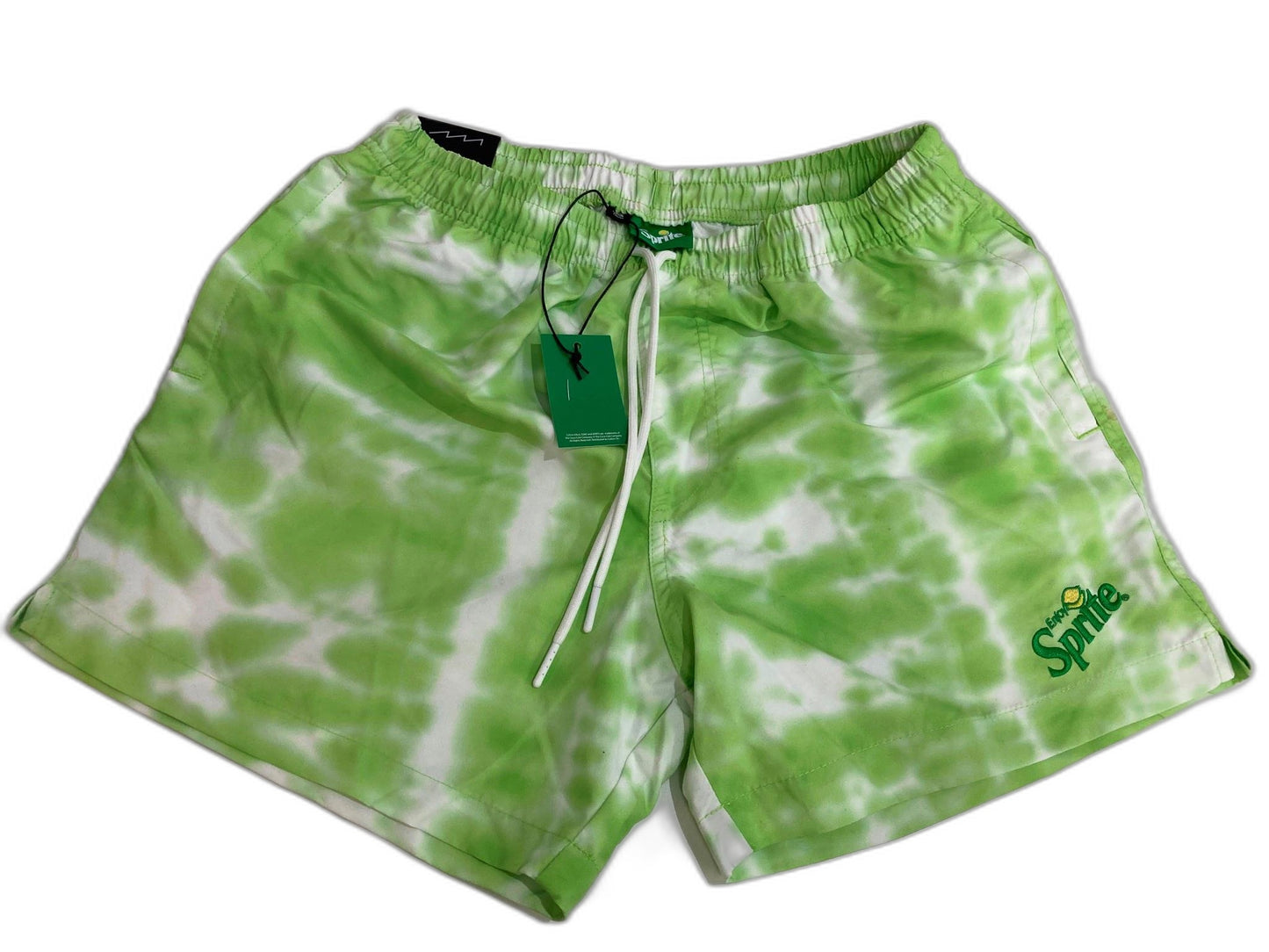 Factorie License Resort Shorts Sprite Green Tie Die Mens Sz S NEW