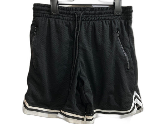 Factorie Basketball Short Mesh Shorts Zip Pockets Black Mens Sz S NEW