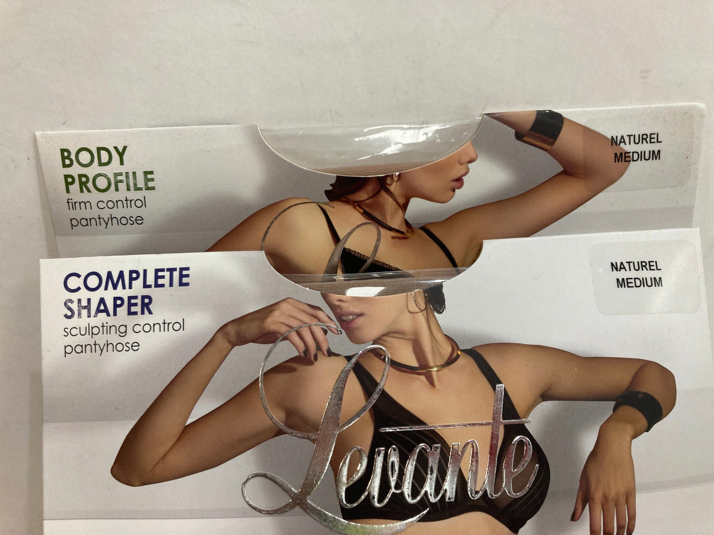 Levante Complete Shaper & Body Profile Panty Hose Naturel Sz Med NEW