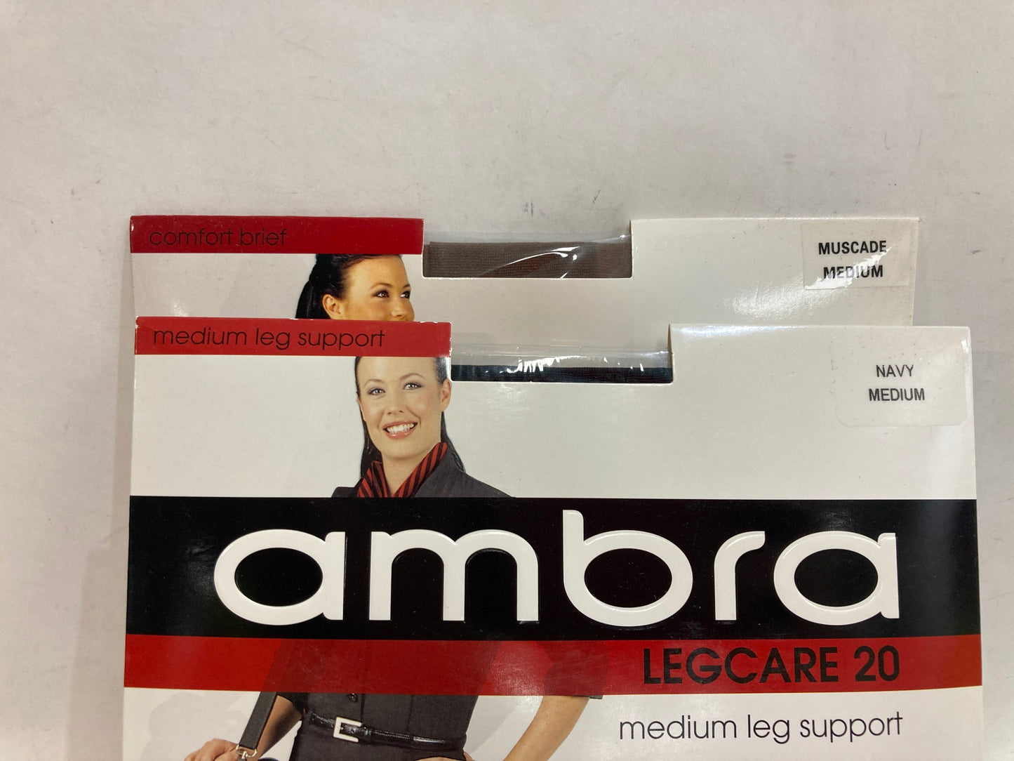 Ambra Legcare 20'S & Everday Sheer Comfort Navy & Muscade Tights Sz M NEW