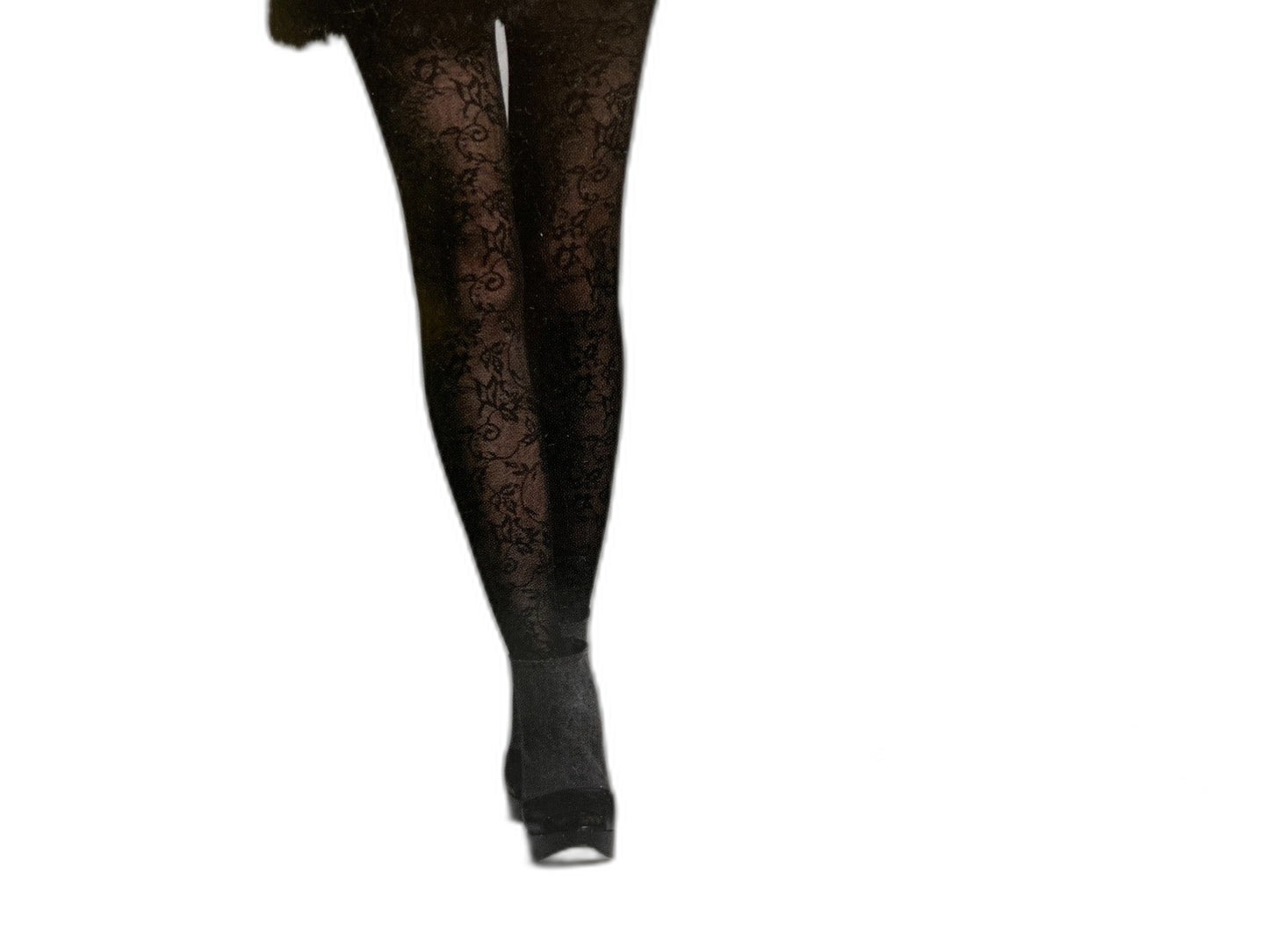 Voodoo Firm Control /Jonathan Aston Floral Mesh Tights Ladies Sz Extal Rp$30 NEW