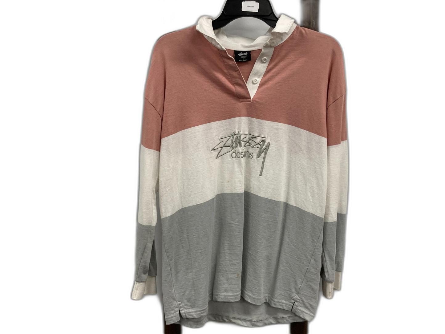 Stussy Henly Rugby Top Green/Red/White Ladies Sz 6 Rp$79.95 *Blemishes NEW