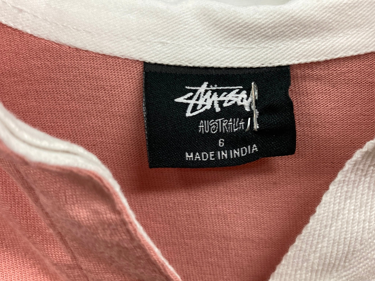 Stussy Henly Rugby Top Green/Red/White Ladies Sz 6 Rp$79.95 *Blemishes NEW