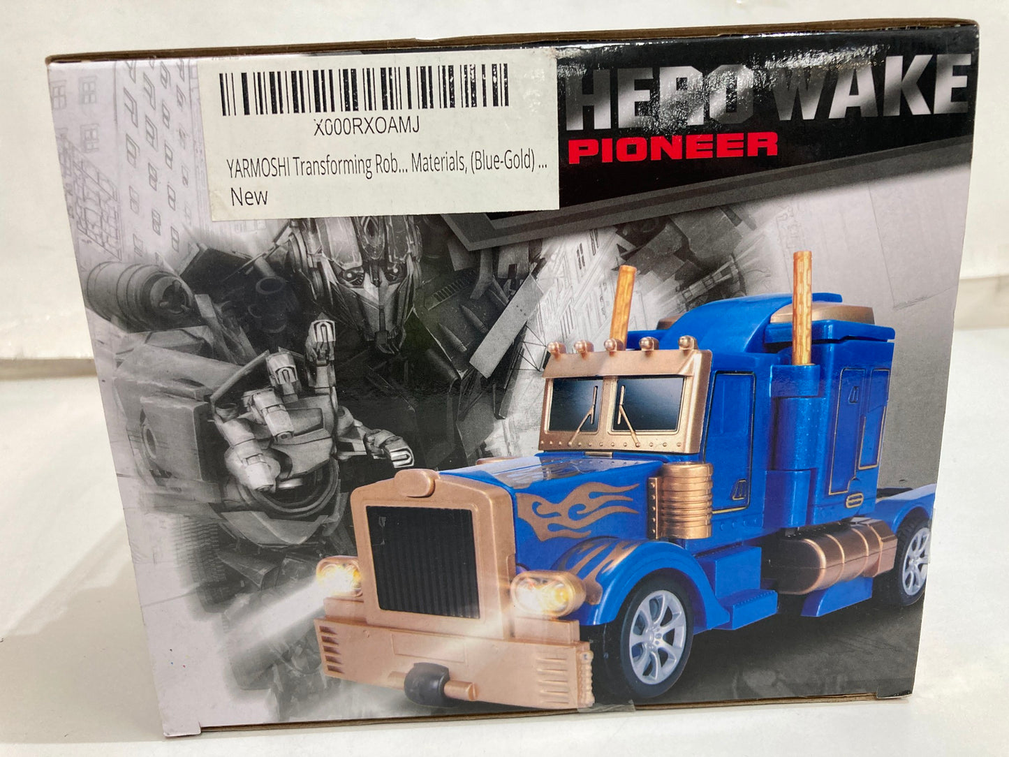 Brand NEW Yarmoshi Robot Truck 2 In 1 Action Figure Rc Toy Ages 8+ Blue/Gold