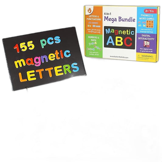 Butterfly Edufields 150+ Pcs Magnetic Alphabet, Number, Shapes 3+ Yrs NEW