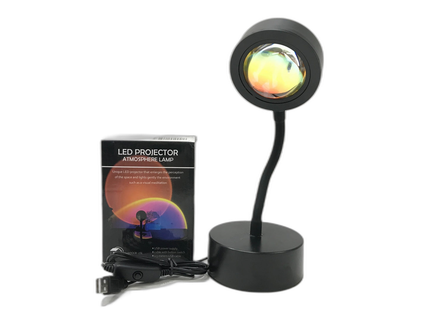 Led Projector Atmosphere Ambience Lamp Usb Connection Rainbow Colour NEW