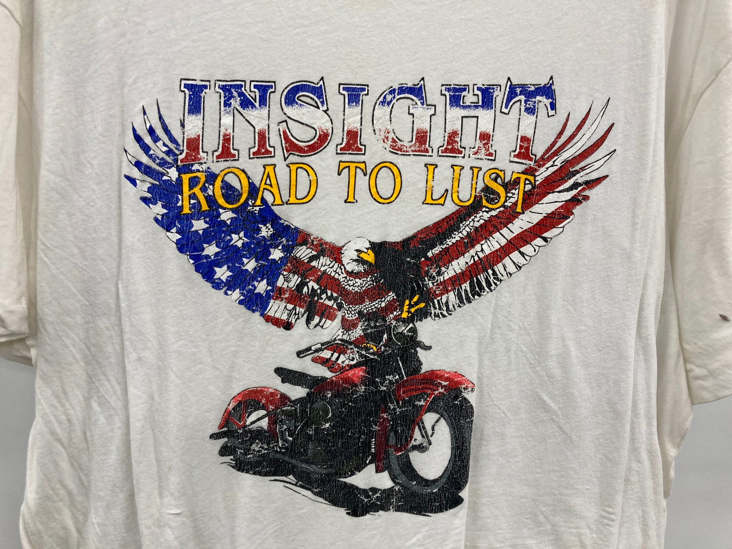 Insight Road To Lust Eagle Bike T-Shirt White S/Sleeve Mens Sz L NEW