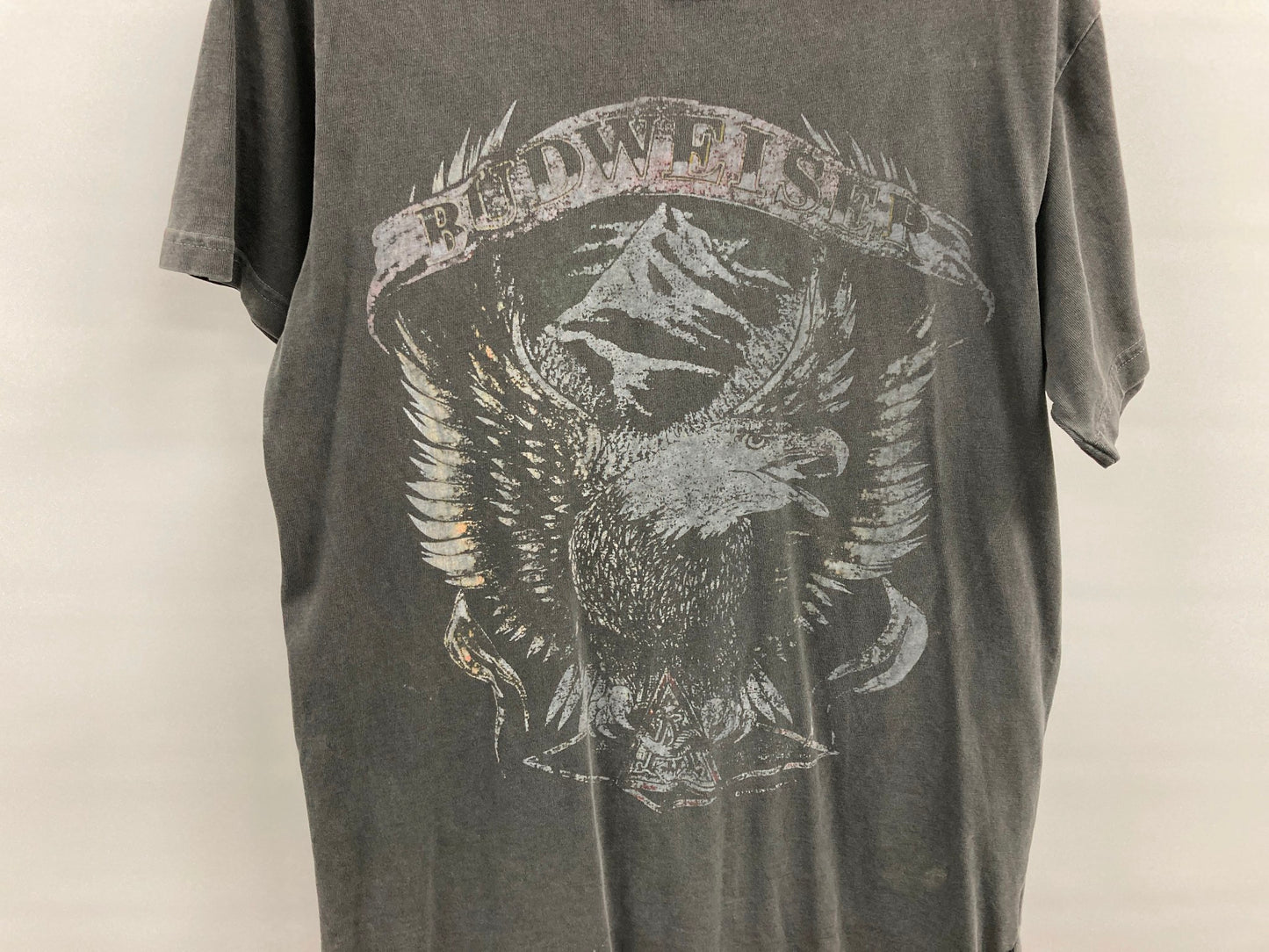 Rollas Faded Bud Eagle Short Sleeve T-Shirt Tee Dk Grey Mens Sz S NEW