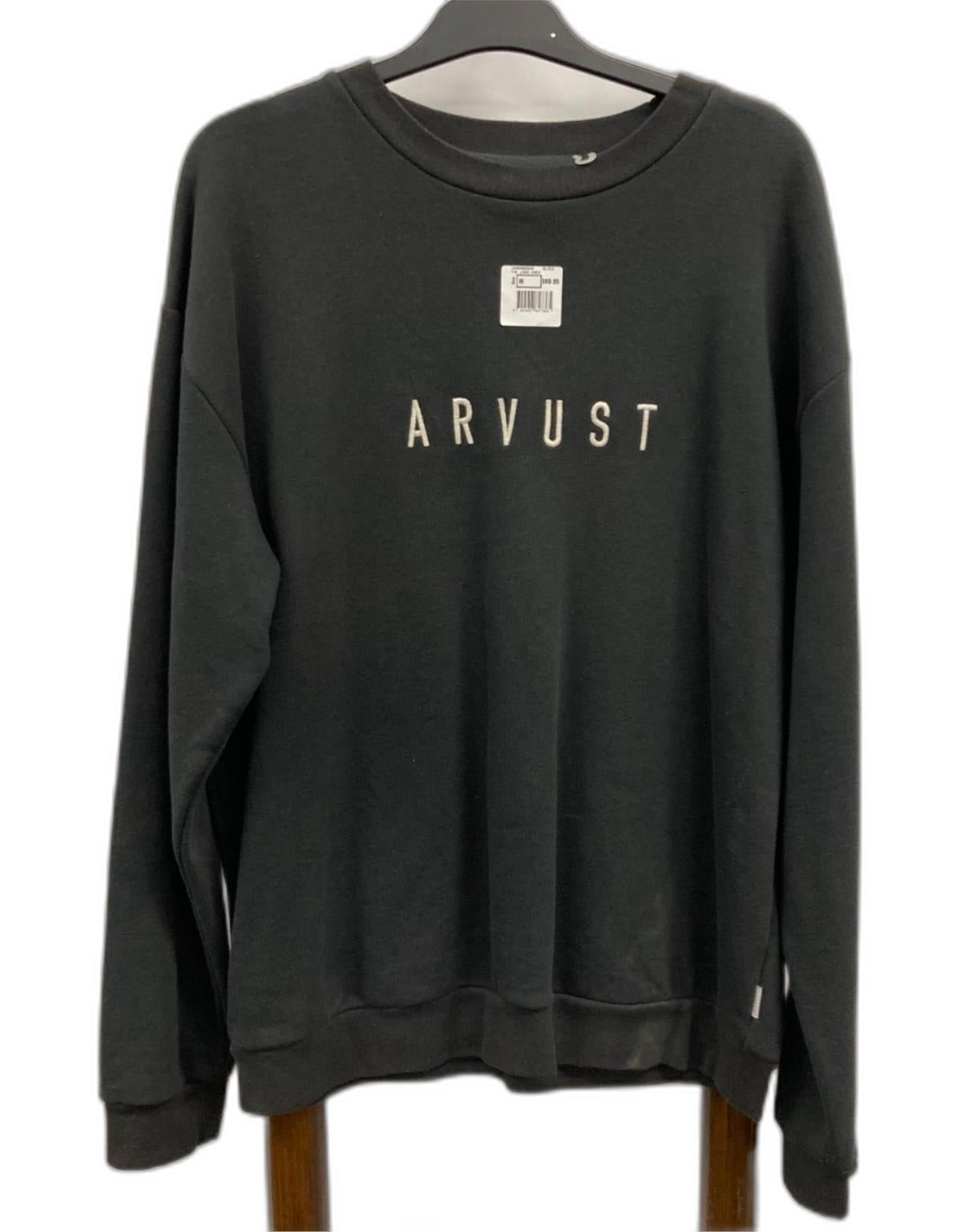 Ex-Display Arvust Logo Crew Sweater Pullover Grey Mens Sz M*Faded NEW