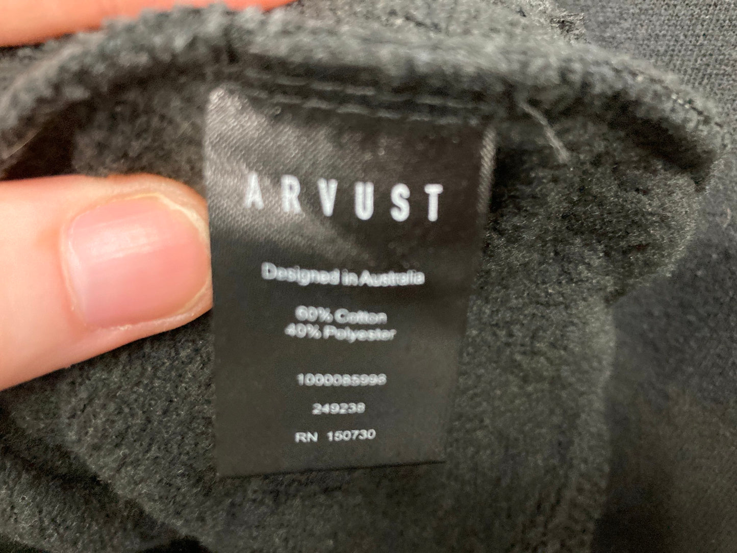 Ex-Display Arvust Logo Crew Sweater Pullover Grey Mens Sz M*Faded NEW