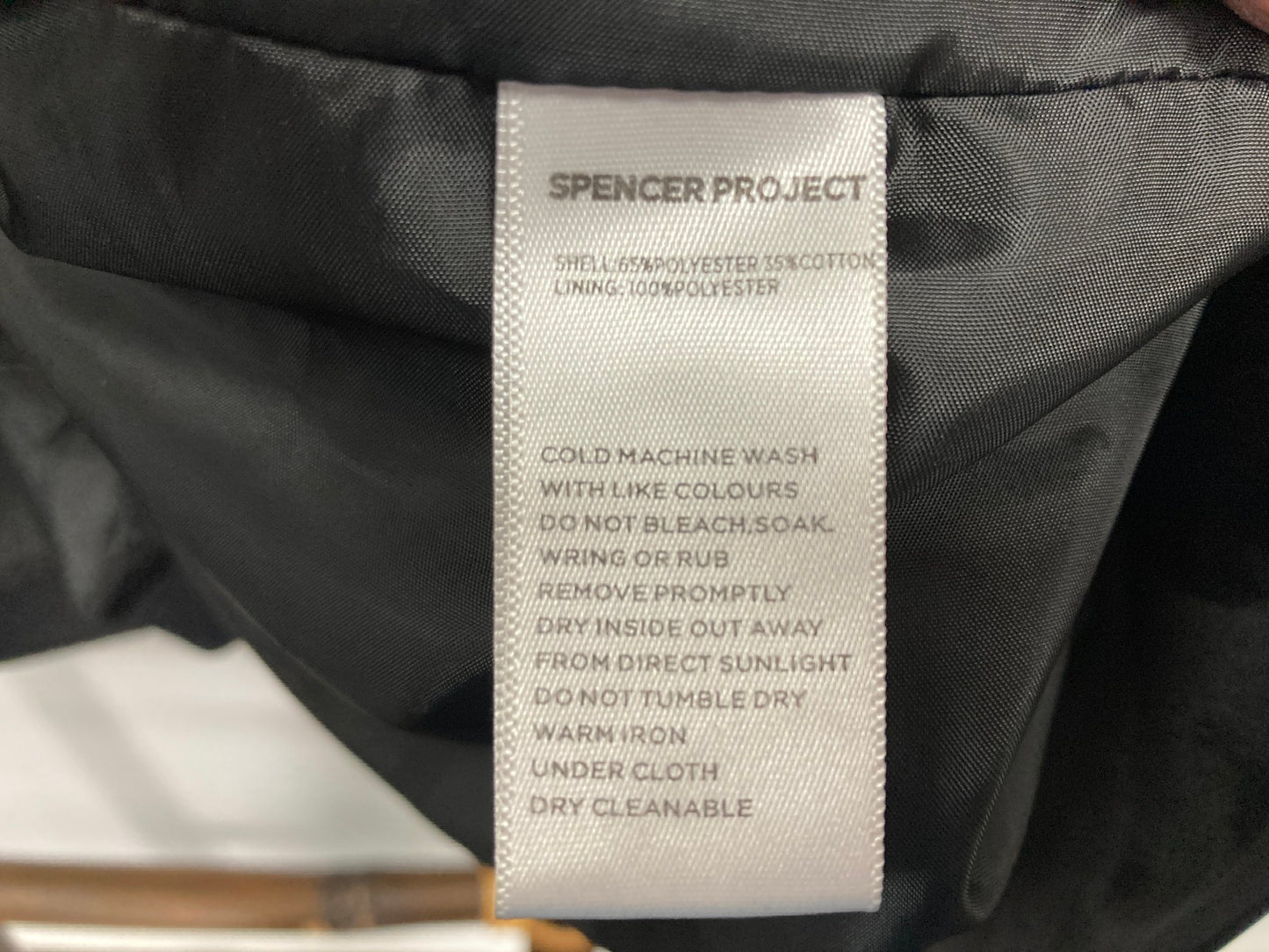 Spencer Project Gladstone Jacket Black Mens Sz M *Defect Button NEW