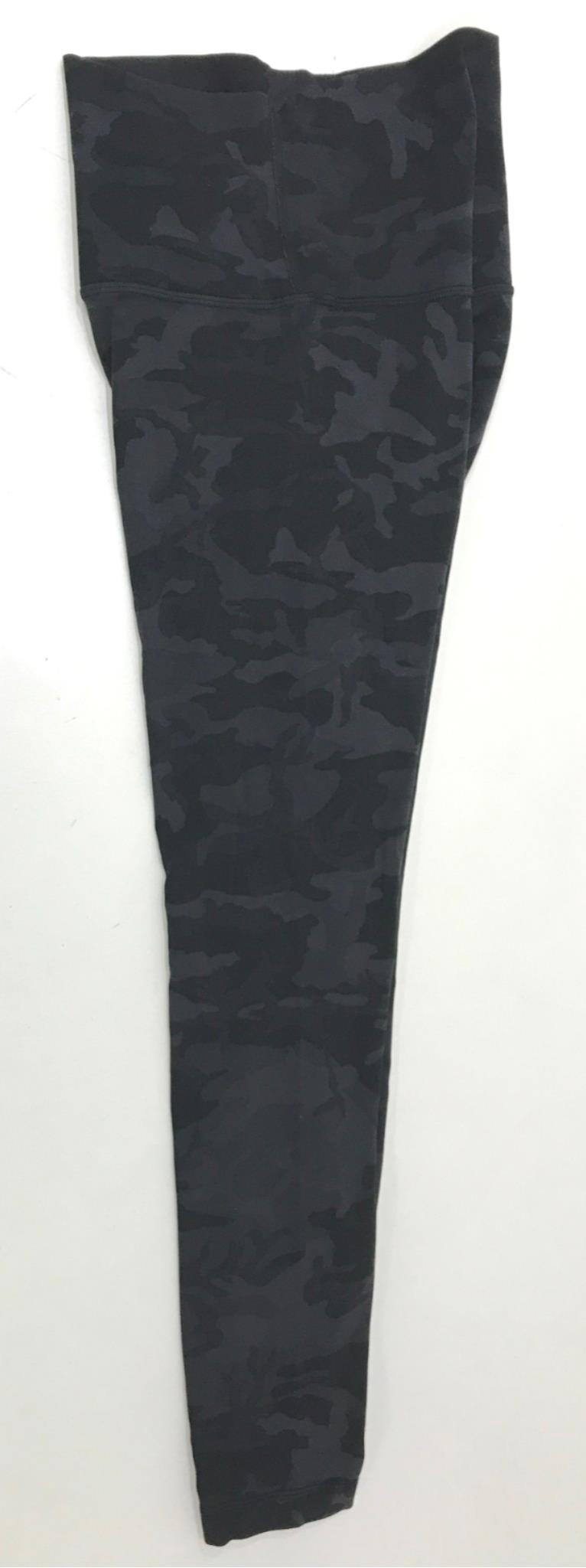 Lululemon Activewear High-Rise Soft Leggings Black Camo Ladies Sz 2 Xxs