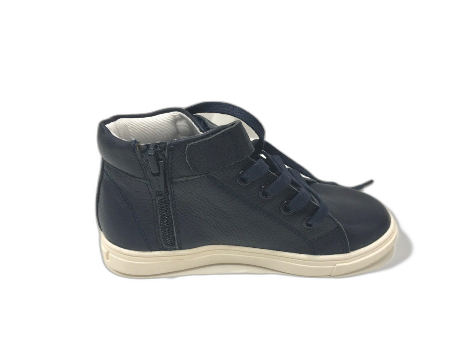 Country Road Leather High Top Sneaker Kids Boys Navy Blue Sz 9