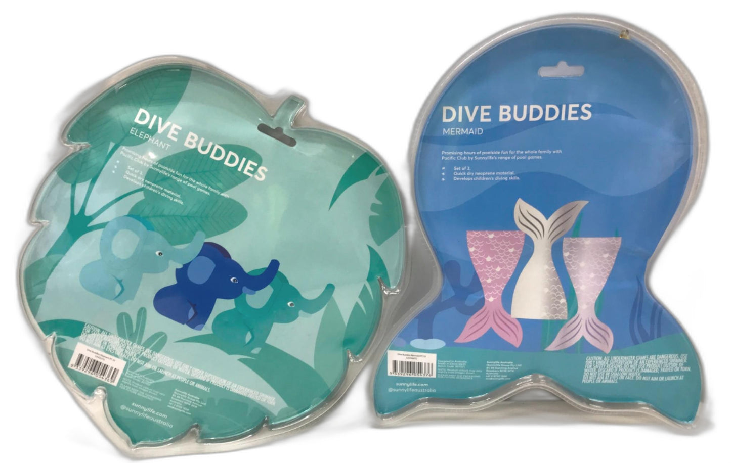 Pacific Club Dive Buddies Mermaid & Elephant Bundle Ages 6+ Years NEW