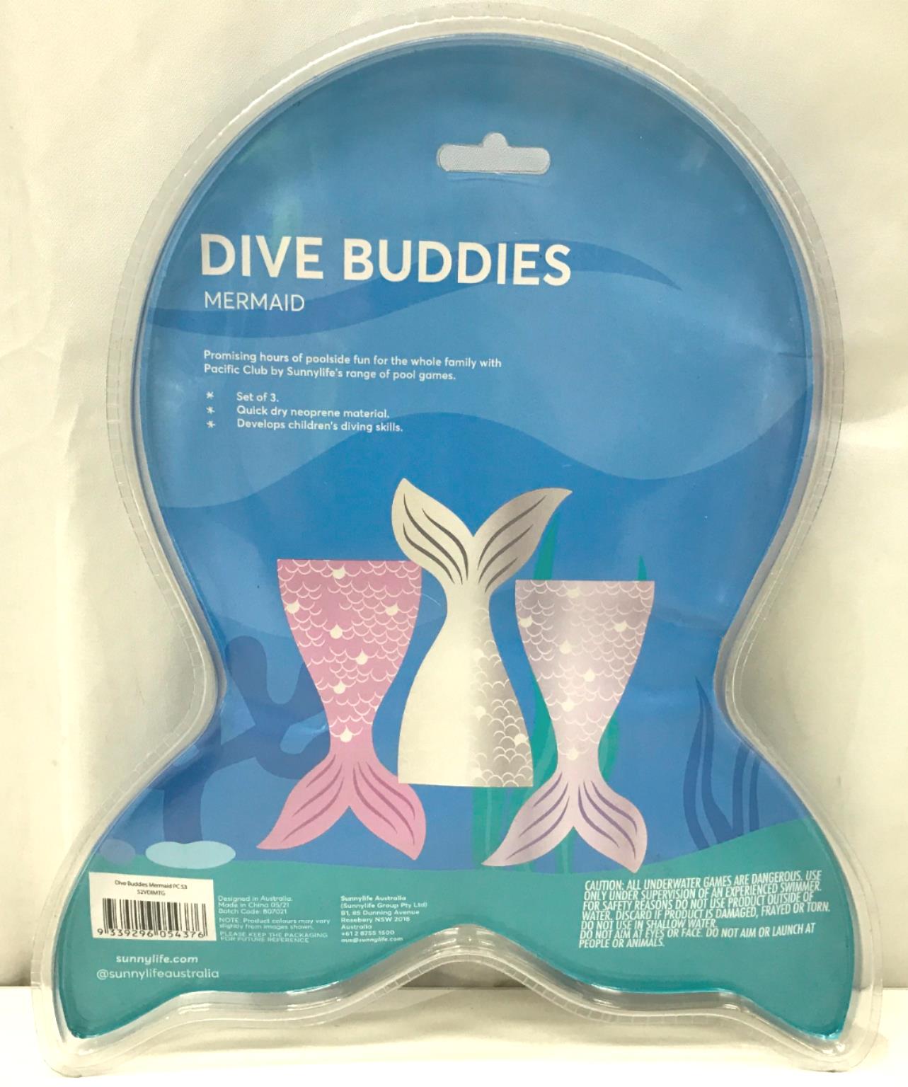 Pacific Club Dive Buddies Mermaid & Elephant Bundle Ages 6+ Years NEW