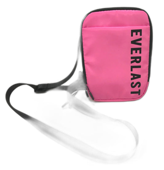 Everlast Simple Zip Thin Crossbody Bag W/ Detachable Strap Hot Pink NEW