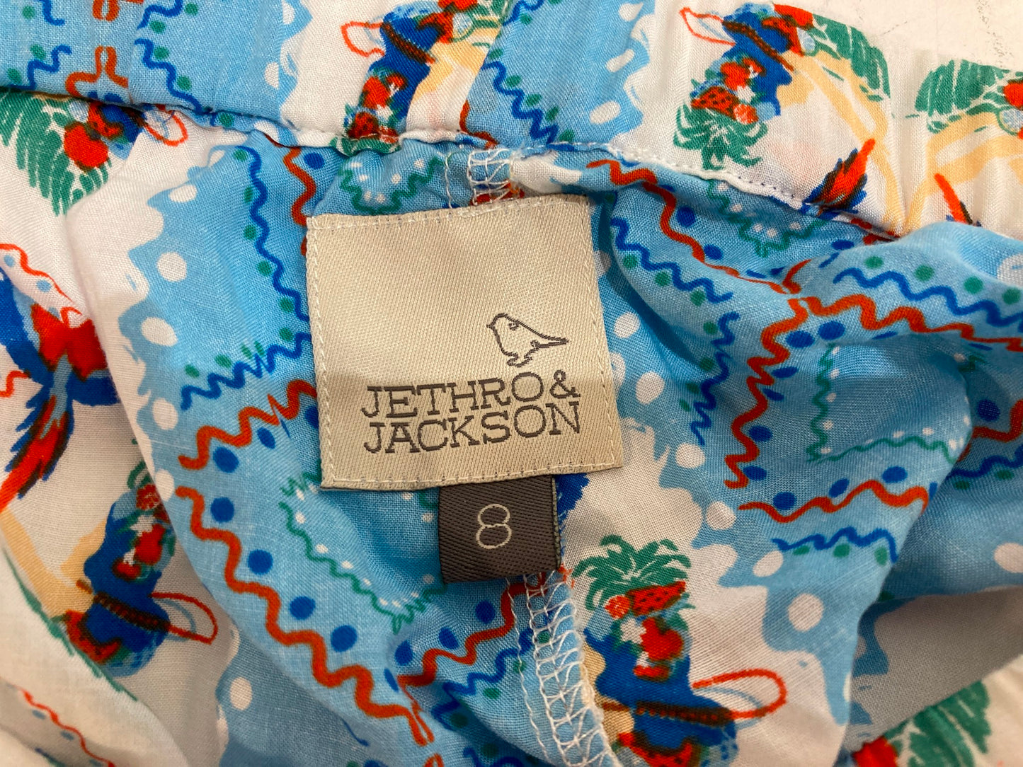 Jethro & Jackson Tropical Birds Sleep Shorts Blue Ladies Sz 8