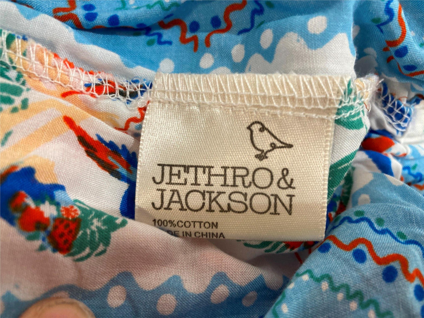 Jethro & Jackson Tropical Birds Sleep Shorts Blue Ladies Sz 8