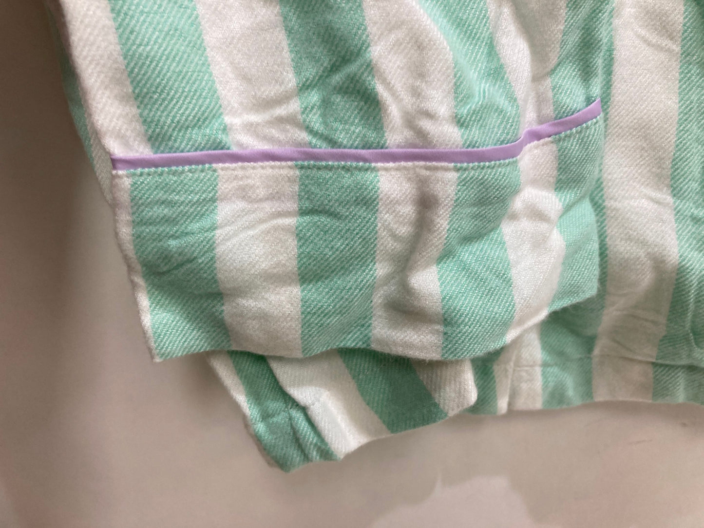 Peter Alexander Button Up Pyjama Top Mint Stripes Ladies Sz S NEW