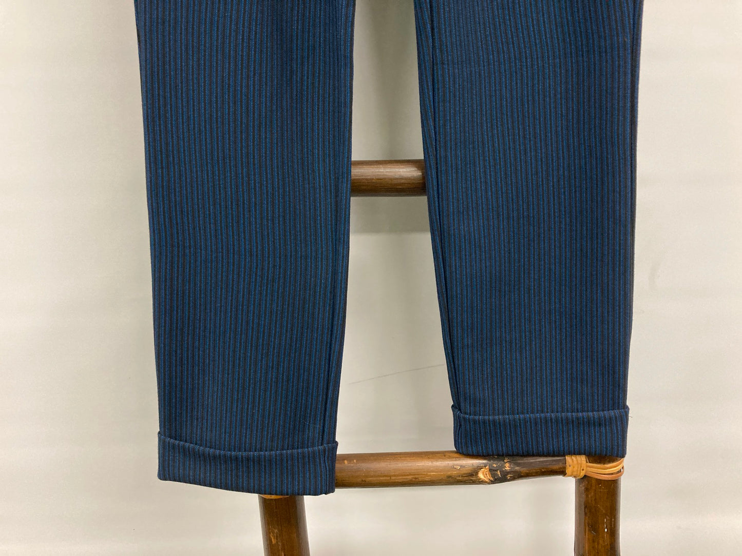 Marco Pollo Line Patterned Leg Blue/Black Pants Ladies Sz 10 NEW