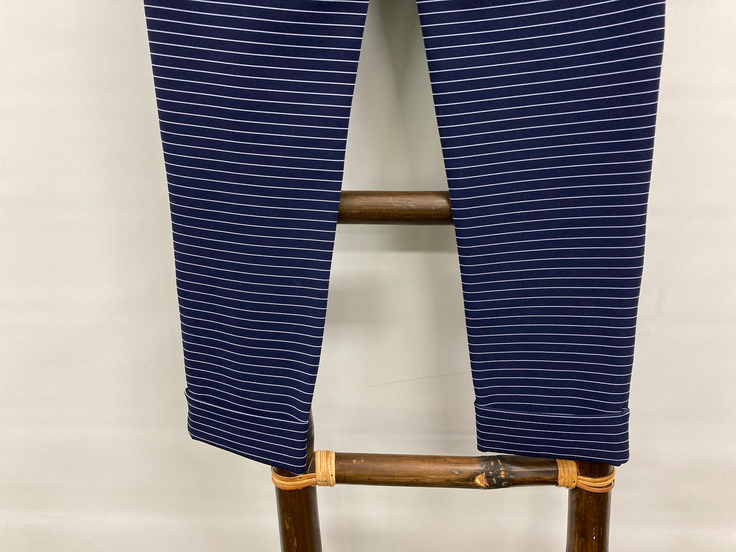 Marco Polo Zip And Button Up White Line Leg Blue Pants Ladies Sz 10 NEW