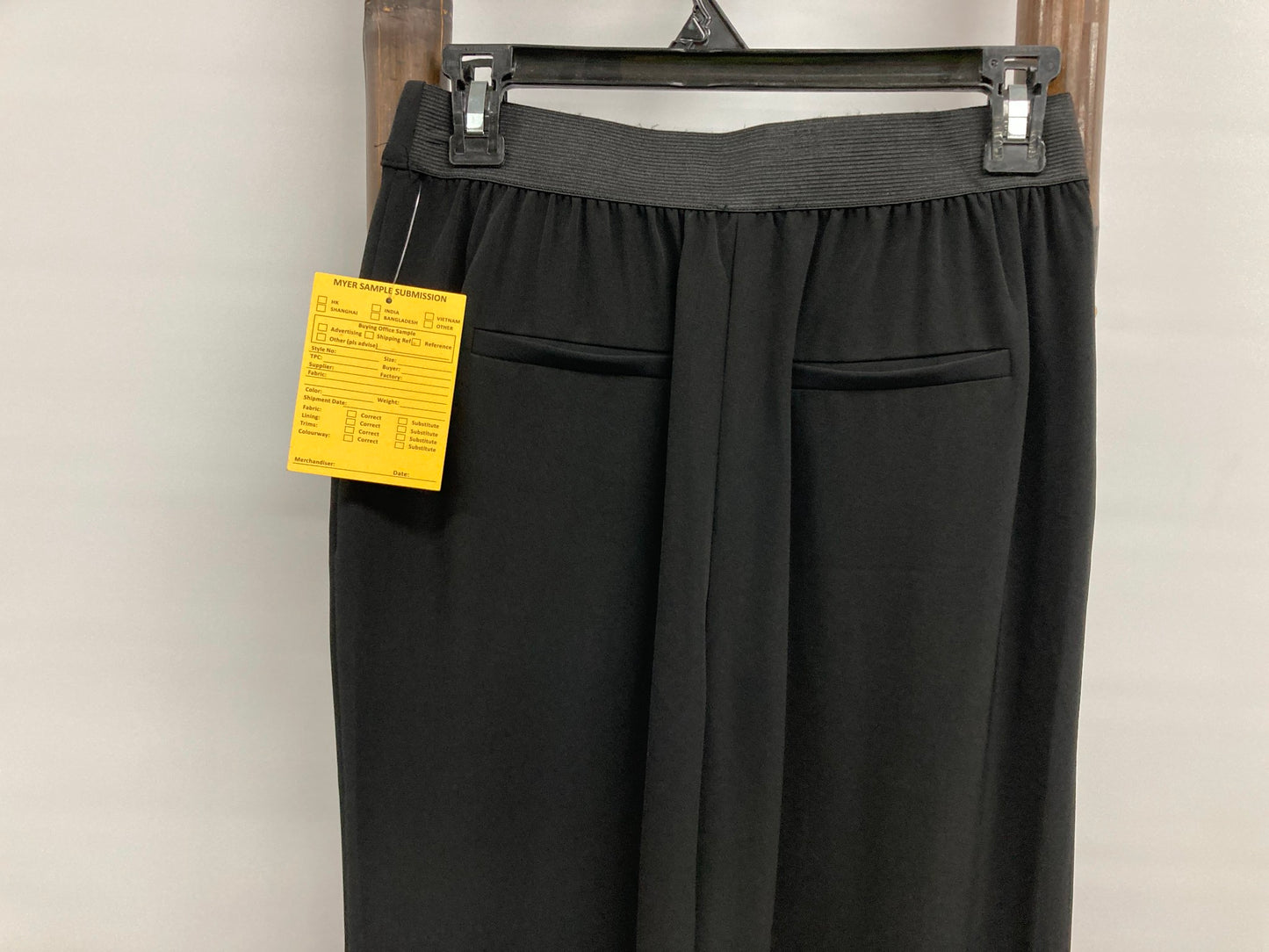 Piper Elastic Waist, Wide Leg Black Dress Pants Ladies Sz 8 *Ex-Displ NEW