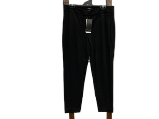 Basque Ponte Straight Leg Zip/Button Black Dress Pants Ladies Sz 10P NEW