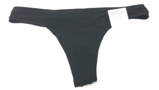 Calvin Klein Luxe Plain Thong Underwear Black Ladies Sz Large NEW