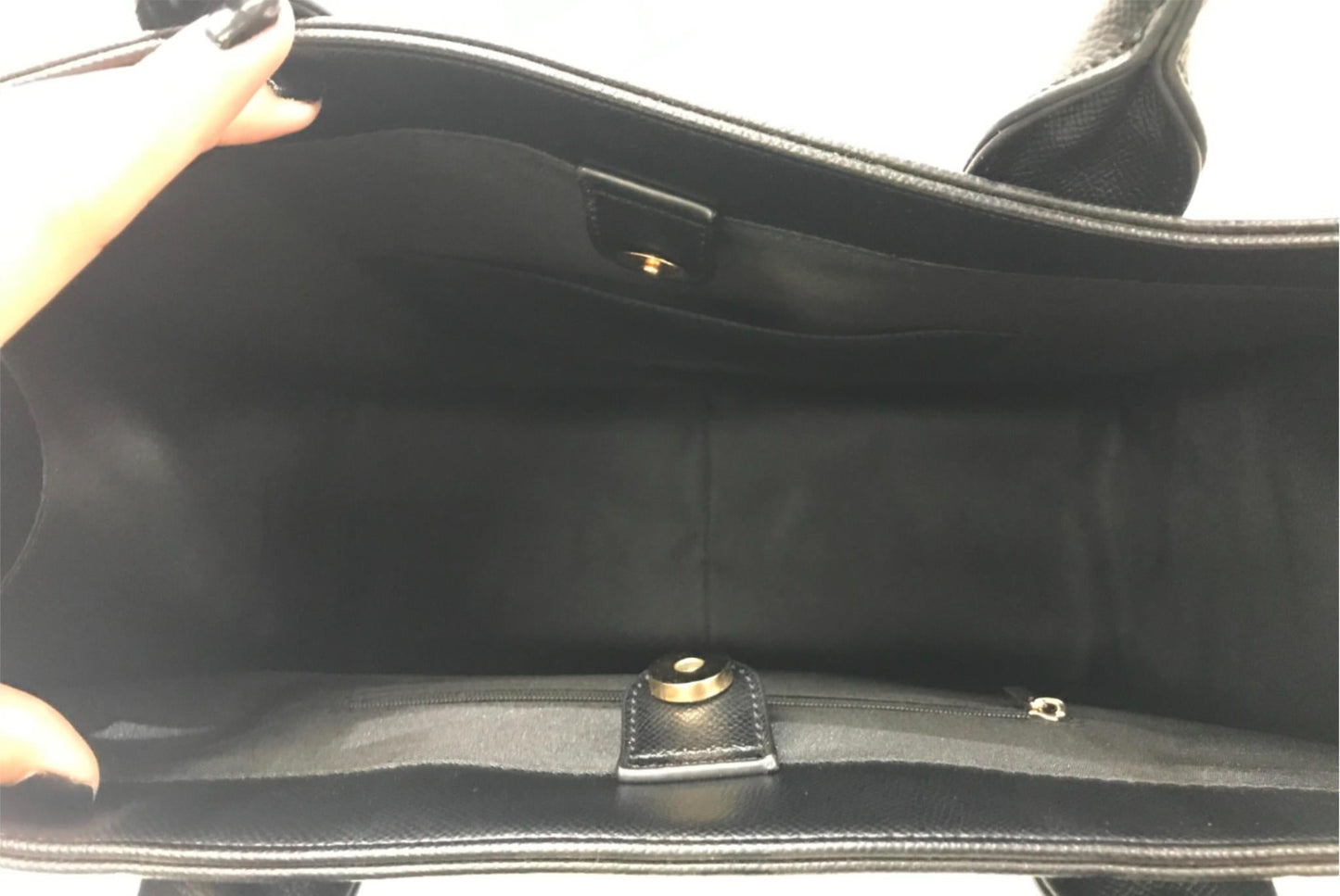 Work Tote Bag W/ 2 Inner Pockets 36 X 32Cm Black **No Tags NEW