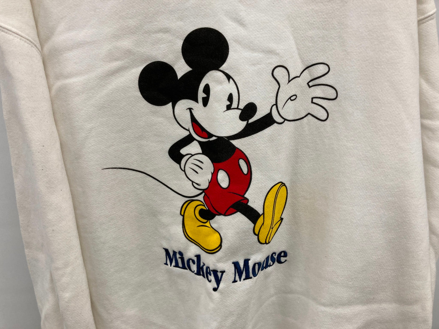 Disney Mickey Mouse Embroided Sweatshirt White Ladies Sz M *Notags NEW