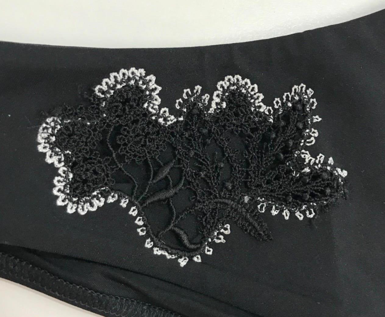 Cotton Club Lace Stretch Opaque Underwear Black Ladies Size 16 NEW