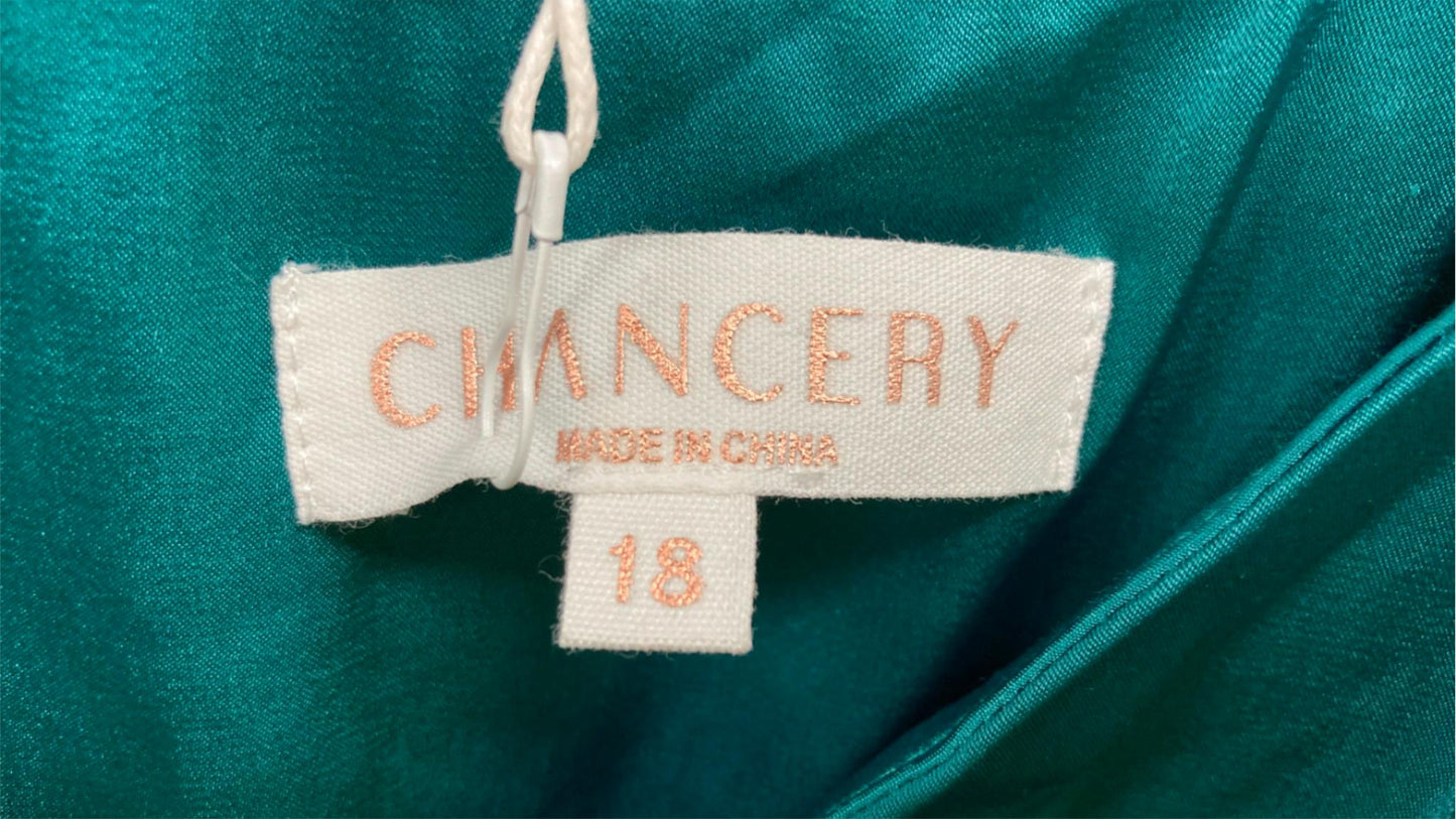 Chancery Pippa Pleated String Strap Dress Emerald Green Ladies Sz 18 NEW