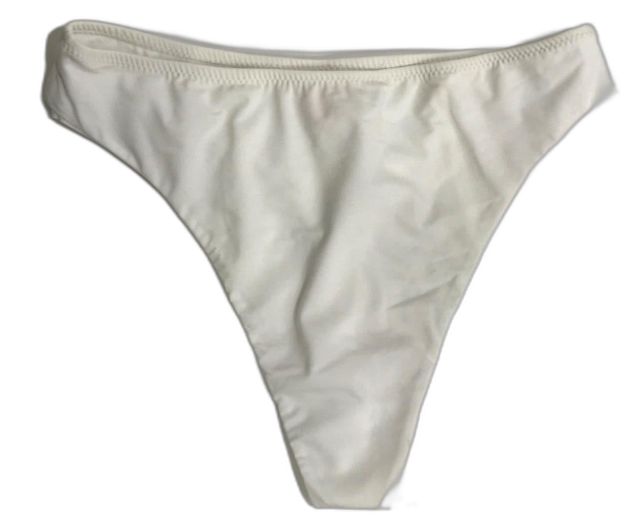 Faber Couture Stretch Thong Opaque Underwear White Ladies Size 16 NEW