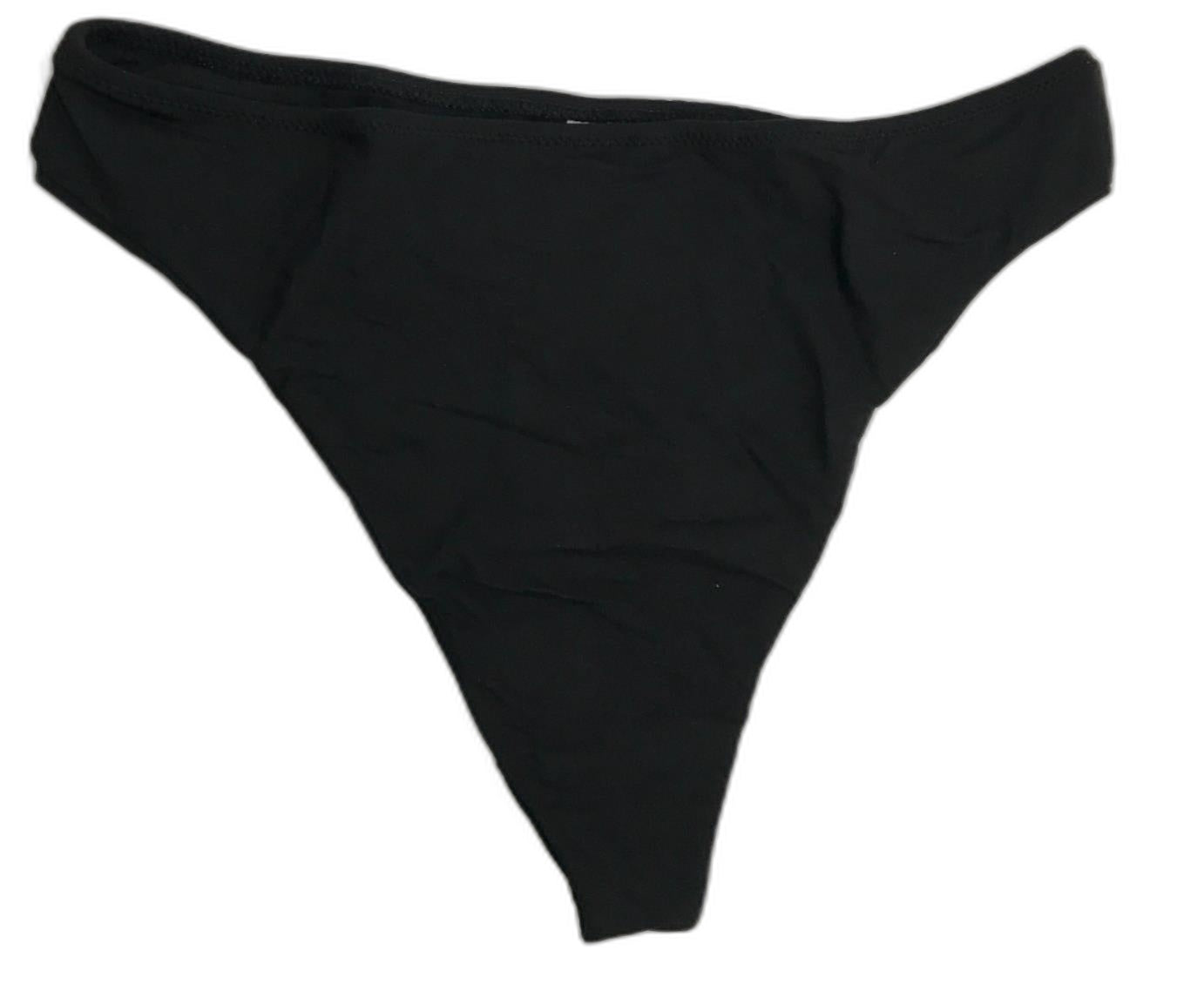 Faber Couture Stretch Thong Opaque Underwear Black Ladies Size 16 NEW