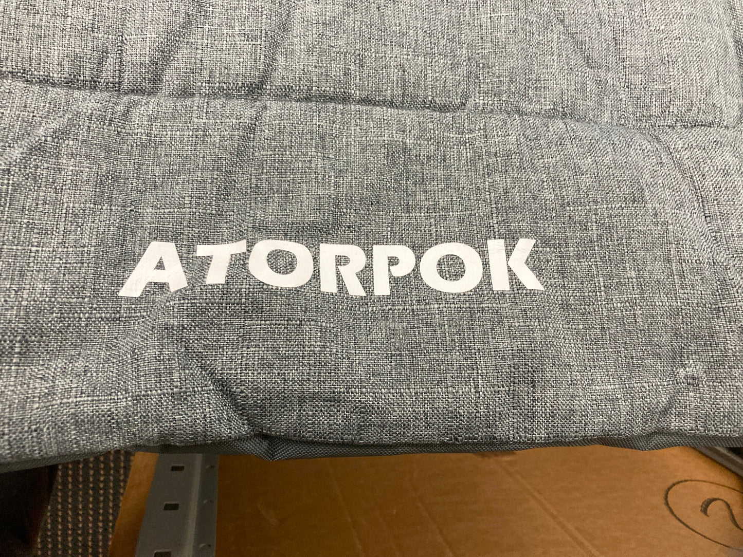 Atorpok Portable Folding Camping Cot W/ Pocket Grey NEW