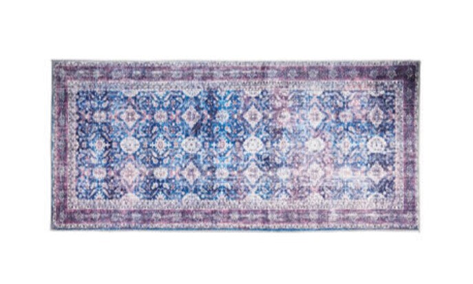 Kirkton House Soft Touch Blue Foldable Washable Foldable Runner Rug 60x1.3m NEW