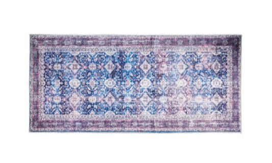 Kirkton House Soft Touch Blue Foldable Washable Foldable Runner Rug 60x1.3m NEW