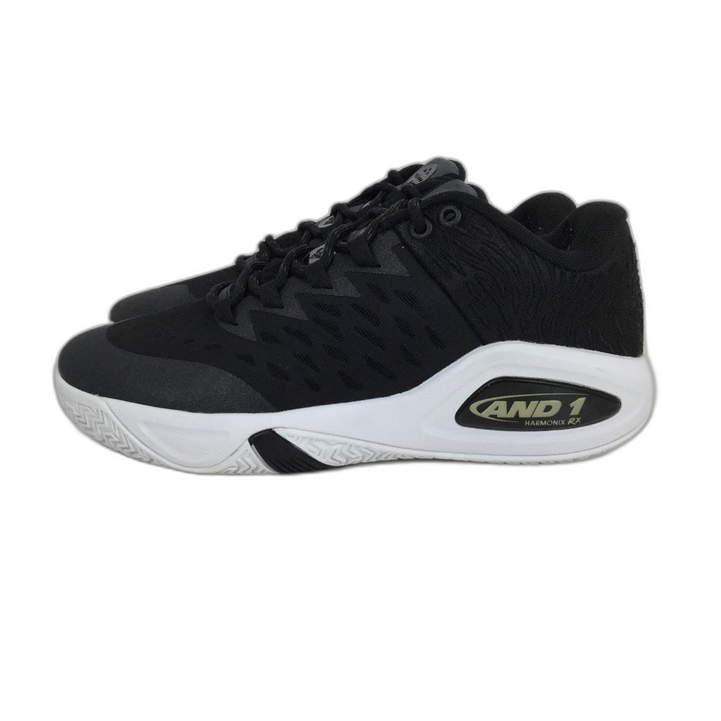 AND1 Attack Low Black & White Lace-Up Basketball Sneakers Mens Various Sizes NEW