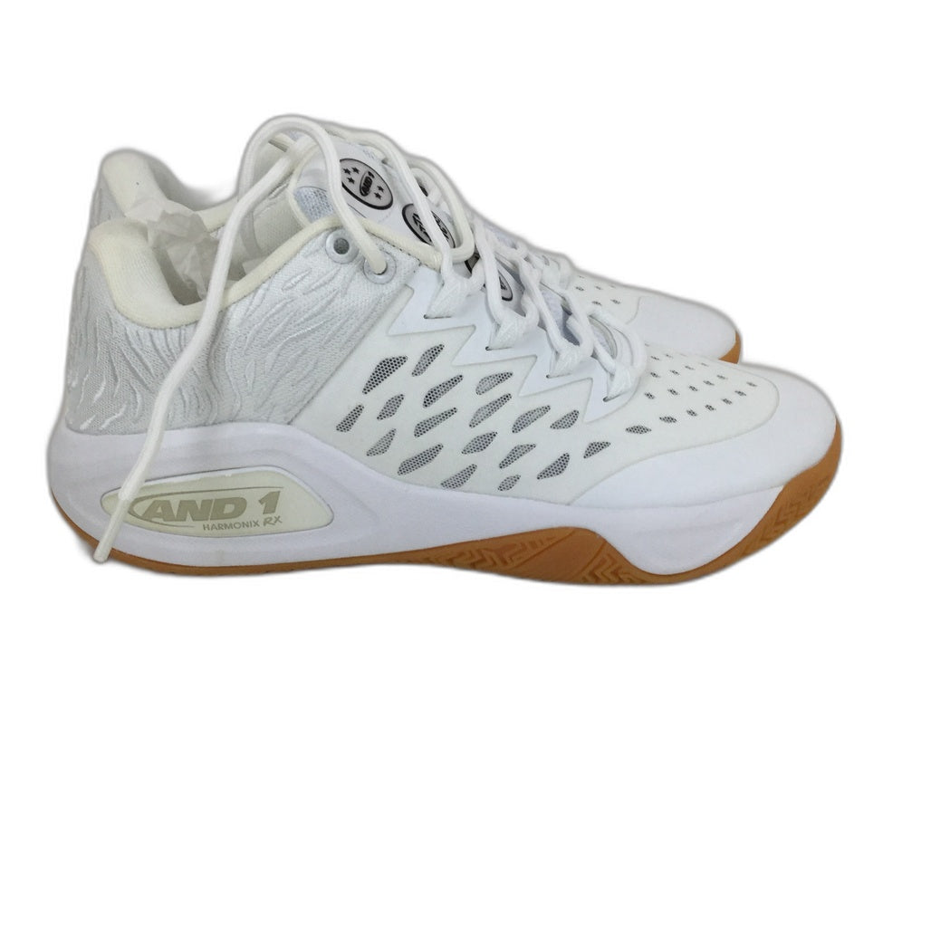 AND1 Attack Low White & Stone Lace-Up Basketball Sneakers Mens Various Sizes NEW